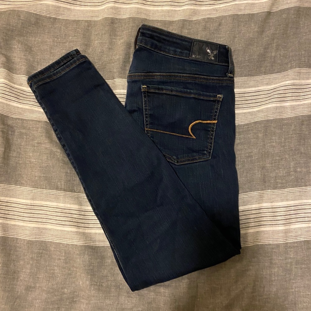 AEO Denim X Short Length Dark Jegging Jean